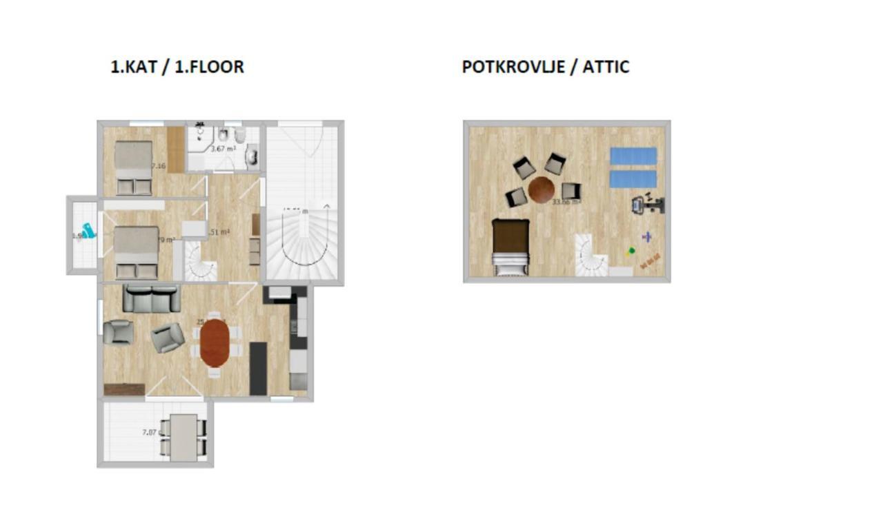 Golden Hope 4+1 Apartment Krk Đảo Krk Ngoại thất bức ảnh